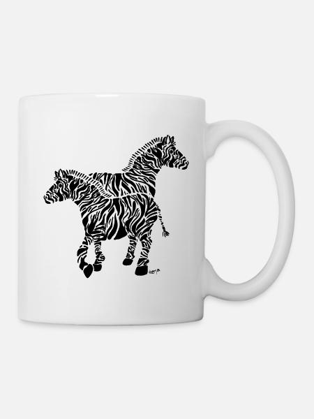 Two zebras - Mug - white