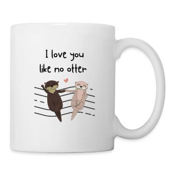 Je t’aime comme pas de loutre - Mug blanc - blanc - Droite