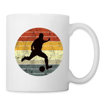 Fußball Fußballer bunt vintage - Tasse - Weiß - Rechts
