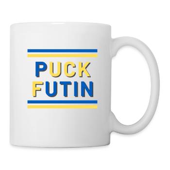 Puck futin stop guerre - Mug blanc - blanc - Droite