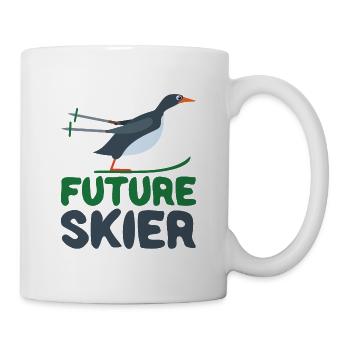 Future Skier Skiing Ski Baby Junge Mädchen - Tasse - Weiß - Rechts