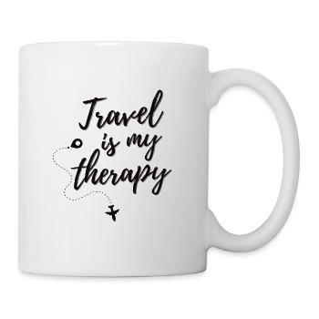 Le voyage est ma thérapie Voyage Aventure - Mug blanc - blanc - Droite