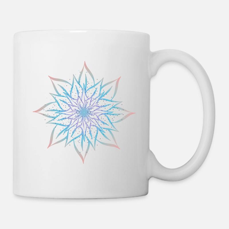 Mandala mit Sternen - Tasse - Weiß
