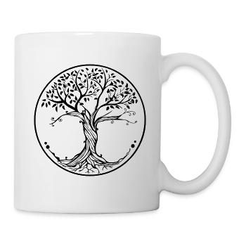 Arbre de Vie Mandala Symbole Mystique Spirituel - Mug blanc - blanc - Droite