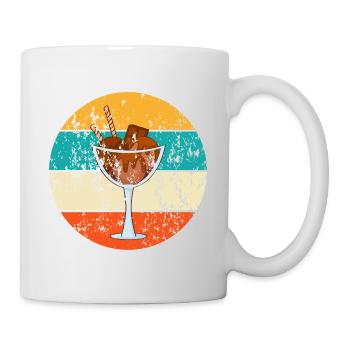 Vintage Retro Eisbecher - Tasse - Weiß - Rechts