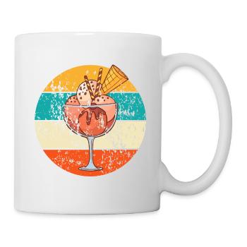 Vintage Retro Eisbecher - Tasse - Weiß - Rechts