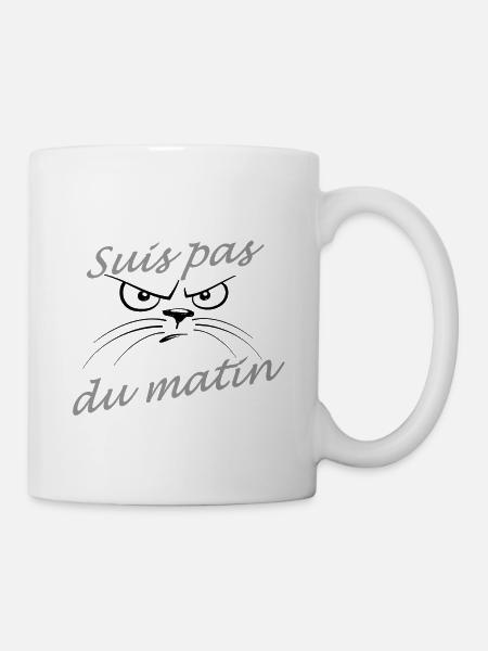 Suis pas du matin - Mug blanc - blanc
