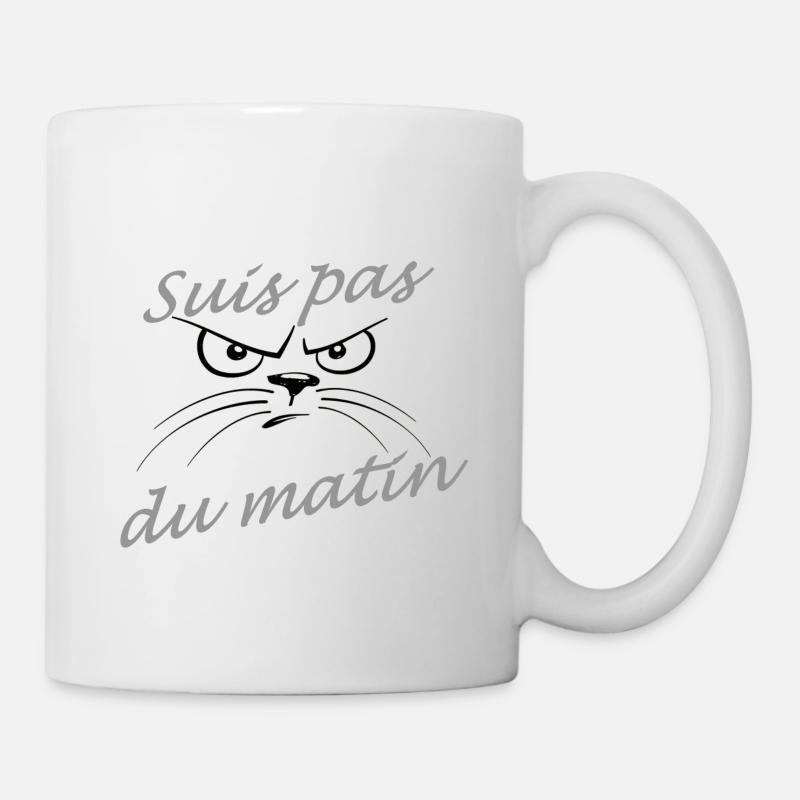 Suis pas du matin - Mug blanc - blanc