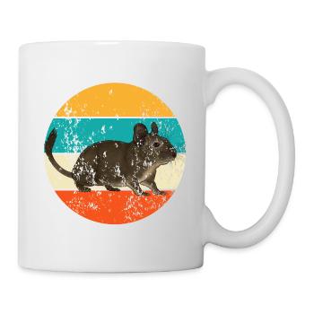 Vintage Retro Degu Nager Nagetiere - Tasse - Weiß - Rechts