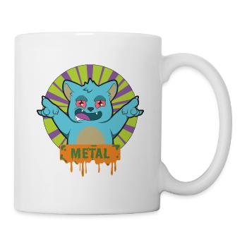 METAL Rock Music Cat - Mug - white - Right