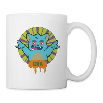 GOA TRANCE Katze - Tasse - Weiß - Rechts