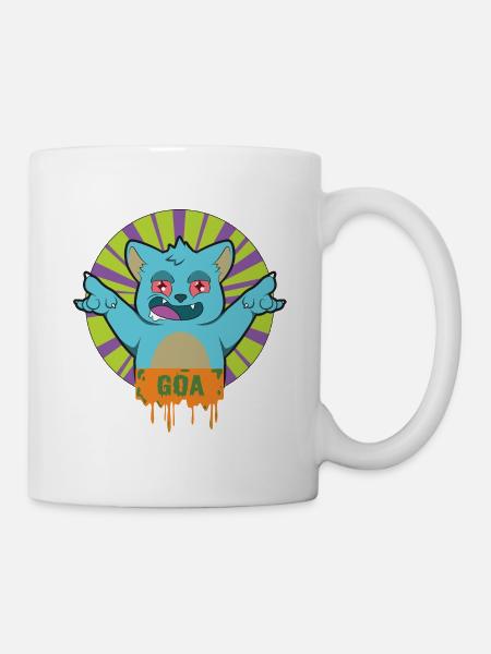 GOA TRANCE Chat - Mug blanc - blanc
