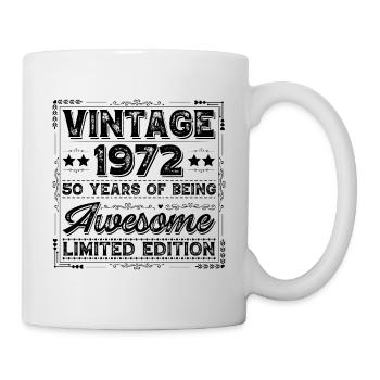 Vintage 1972 50 Years of Being Awesome, Limited - Mug - white - Right