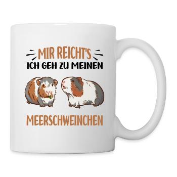 Meerschweinchen - Tasse - Weiß - Rechts