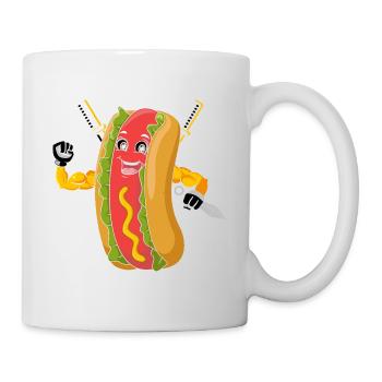 Ninja Fighter Hot Dog Amour Hot Dog - Mug blanc - blanc - Droite