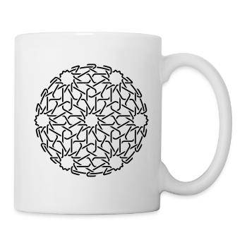 Geometrisches maurisches Ornament 1 - Tasse - Weiß - Rechts
