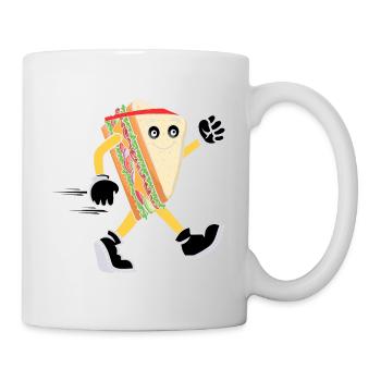Fun Bread Sandwich Cardio Running Runners - Mug - white - Right