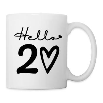 hello 20. 20th birthday - Mug - white - Right