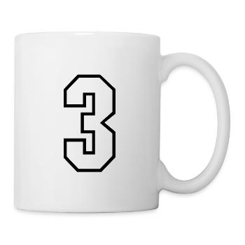 3 years jersey number 3 t-shirt sports jersey 3 - Mug - white - Right