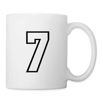 7 Jahre trikot nummer 7 t-shirt sporttrikot 7 - Tasse - Weiß - Rechts