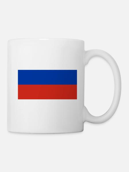 Russiche Flagge - Tasse - Weiß