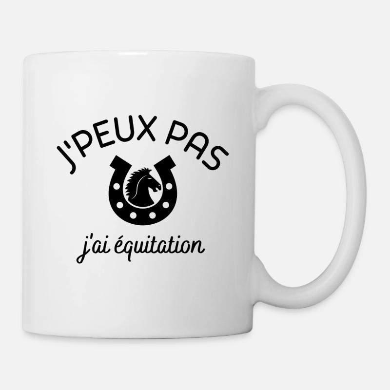 J'PEUX PAS J'AI ÉQUITATION - Mug blanc - blanc