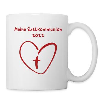 Meine Erstkommunion 2022 Erste Heilige Kommunion - Tasse - Weiß - Rechts