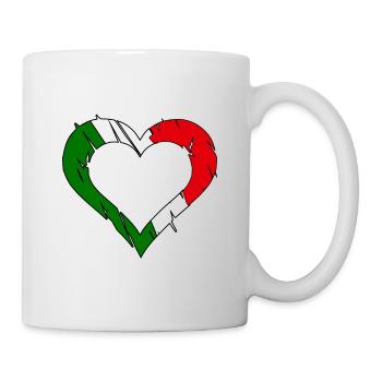 Un cœur pour les Italiens - Mug blanc - blanc - Droite