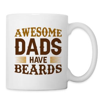 Awesome Dads Have Beards - Mug - white - Right