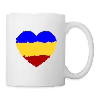 Rumänisches Herz - Tasse - Weiß - Rechts