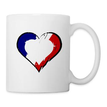 Un cœur pour la France - Mug blanc - blanc - Droite