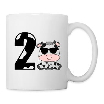 Second Second 2nd 2nd Birthday Cow Baby Girl - Mug - white - Right