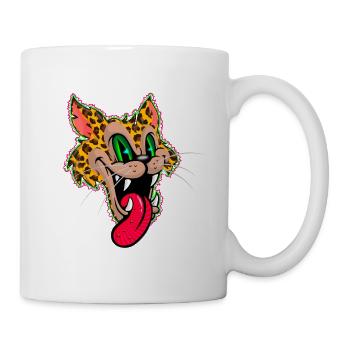 Leopard Comic Psychedelisch - Tasse - Weiß - Rechts