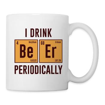 Je bois de la bière périodiquement - Mug blanc - blanc - Droite