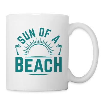 Soleil d’une plage - Mug blanc - blanc - Droite