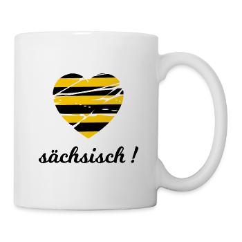 sächsisch - Tasse - Weiß - Rechts