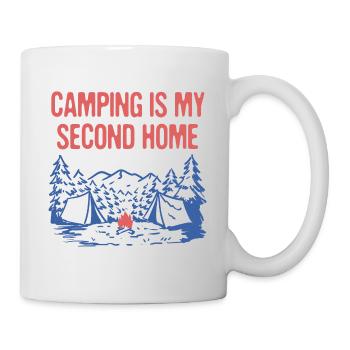 Camping is My Second Home Camper Dictons Camp - Mug blanc - blanc - Droite