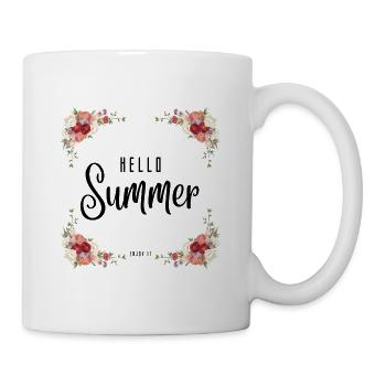 Hello Summer enjoy it - Mug blanc - blanc - Droite