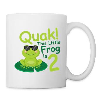 Birthday Shirt 2 Year Frog Baby Girl Boy - Mug - white - Right