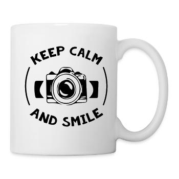 Keep Calm And Smile - Tasse - Weiß - Rechts