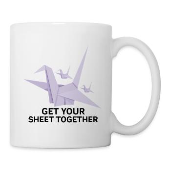 Japanese origami design and kirigami origami - Mug - white - Right