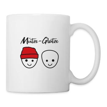 Mütze-Glatze - Tasse - Weiß - Rechts