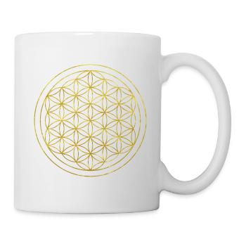 Flower of Life No.1 gold - Mug - white - Right