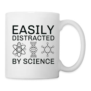 Easily Distracted By Science - Mug - white - Right