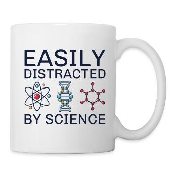 Easily Distracted By Science - Mug - white - Right
