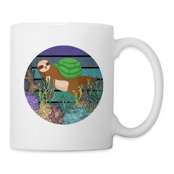 Scuba Diving Sloth Lazy Animal Diving I Gift - Mug - white - Right