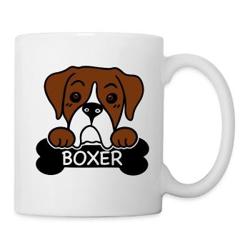 Boxer and bones - Mug - white - Right