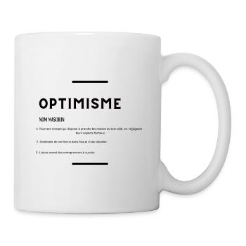 optimisme - entrepreneur entrepreneure - Mug blanc - blanc - Droite