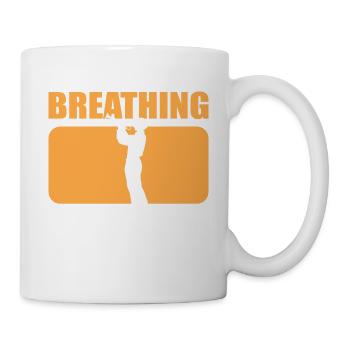 Atmung wird überbewertet Instrumentalist Geschenk - Tasse - Weiß - Rechts