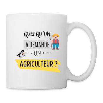 Quelqu'un a demandé un agriculteur ? - Mug blanc - blanc - Droite